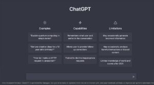 محیط کاربری ChatGPT
